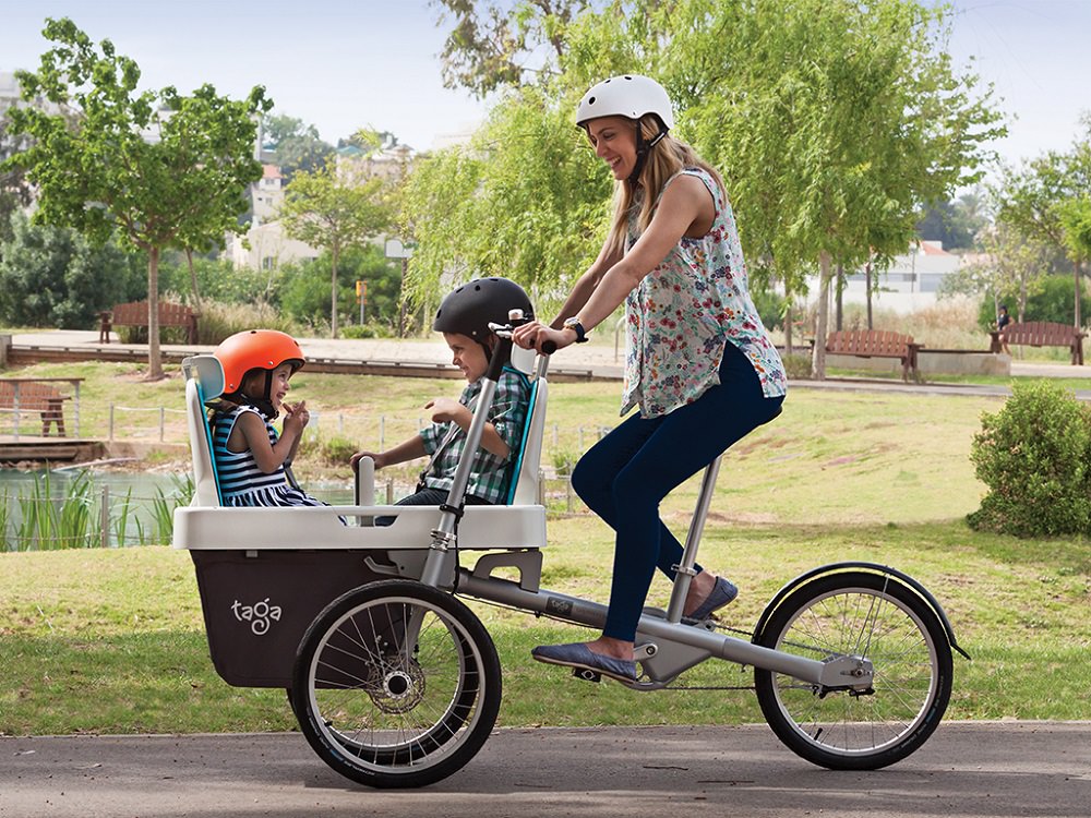 3-Rad-Lastenfahrräder - Familie Taga 2 Kinder