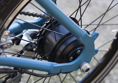 Motore nel mozzo posteriore della e-bike Ahooga pieghevole