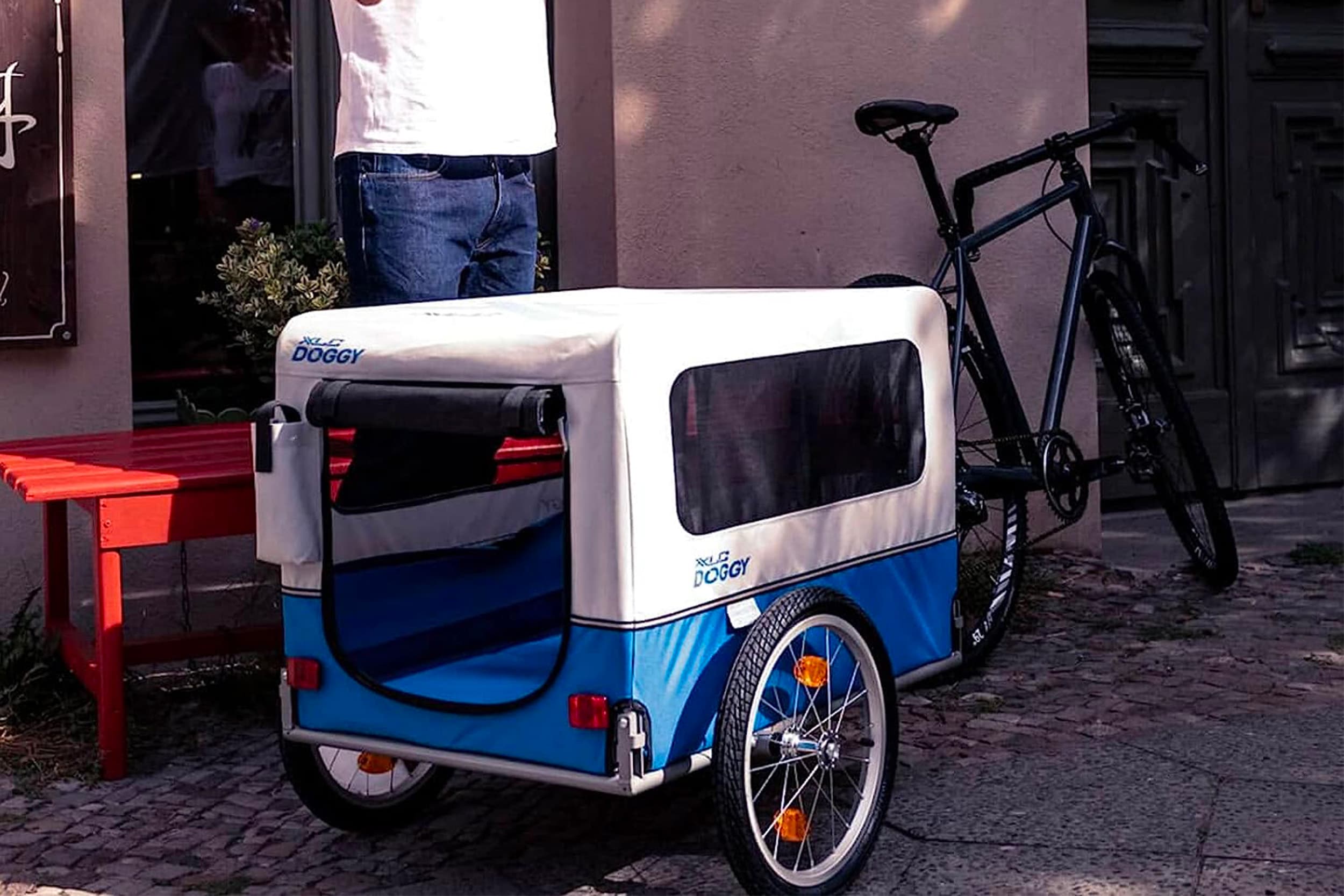 Fahrradanhänger für Hunde max. 30 kg XLC Doggy Van Kapazität